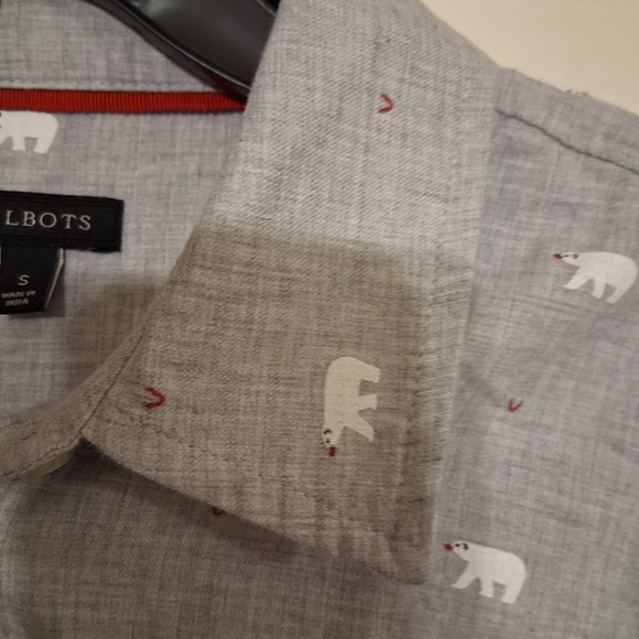 Talbots Gray Shirt with Bear Print - Picture 5 of 9